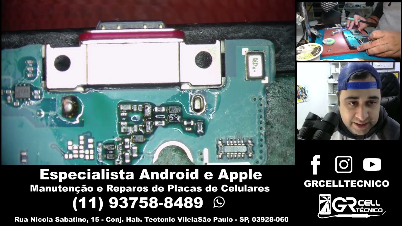 Como Trocar conector Tipo-c Samsung A7 2017 (SM-A720F/DS)