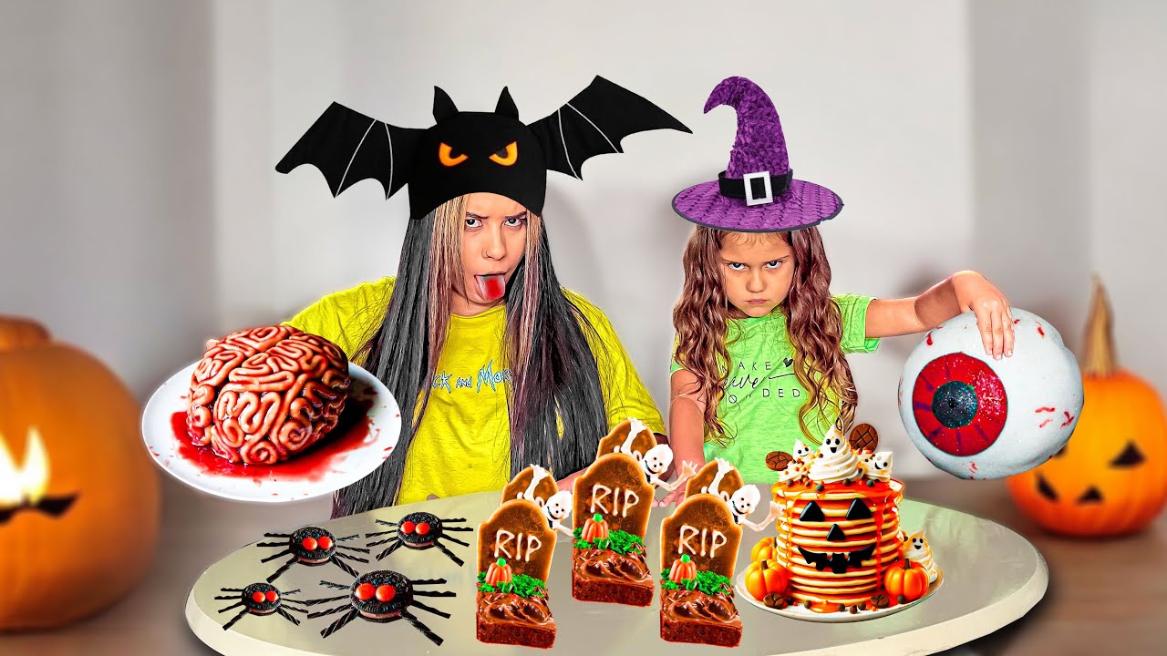 EU E MINHA IRMÃZINHA EXPERIMENTAMOS DOCES DO HALLOWEEN ! *passamos mal