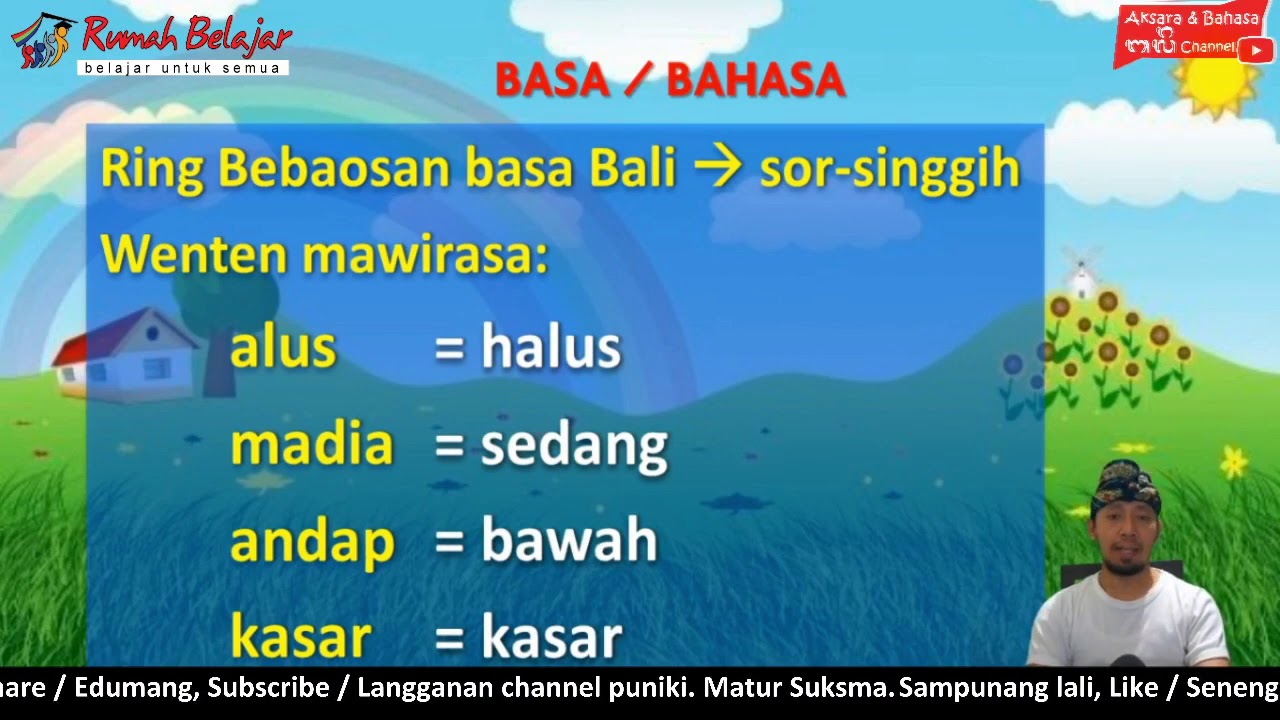 Anggah Ungguhing Basa Bagian 1 | Tingkatan Berbahasa Bali Sor-Singgih