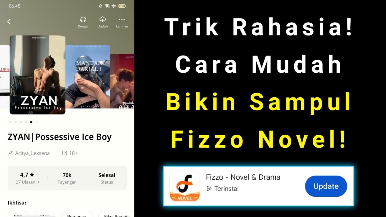 Cara Membuat Sampul Novel Di Fizzo | Cara Membuat Sampul Di Fizzo Novel