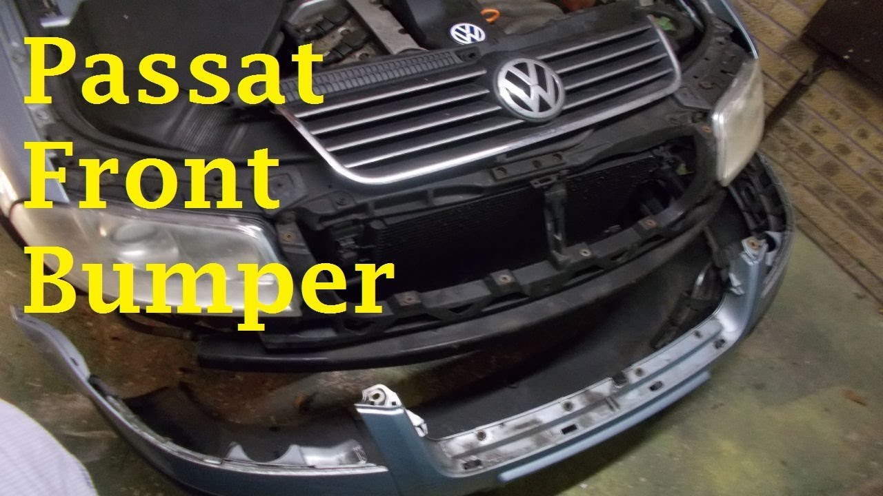Снятие переднего бампера Volkswagen Passat