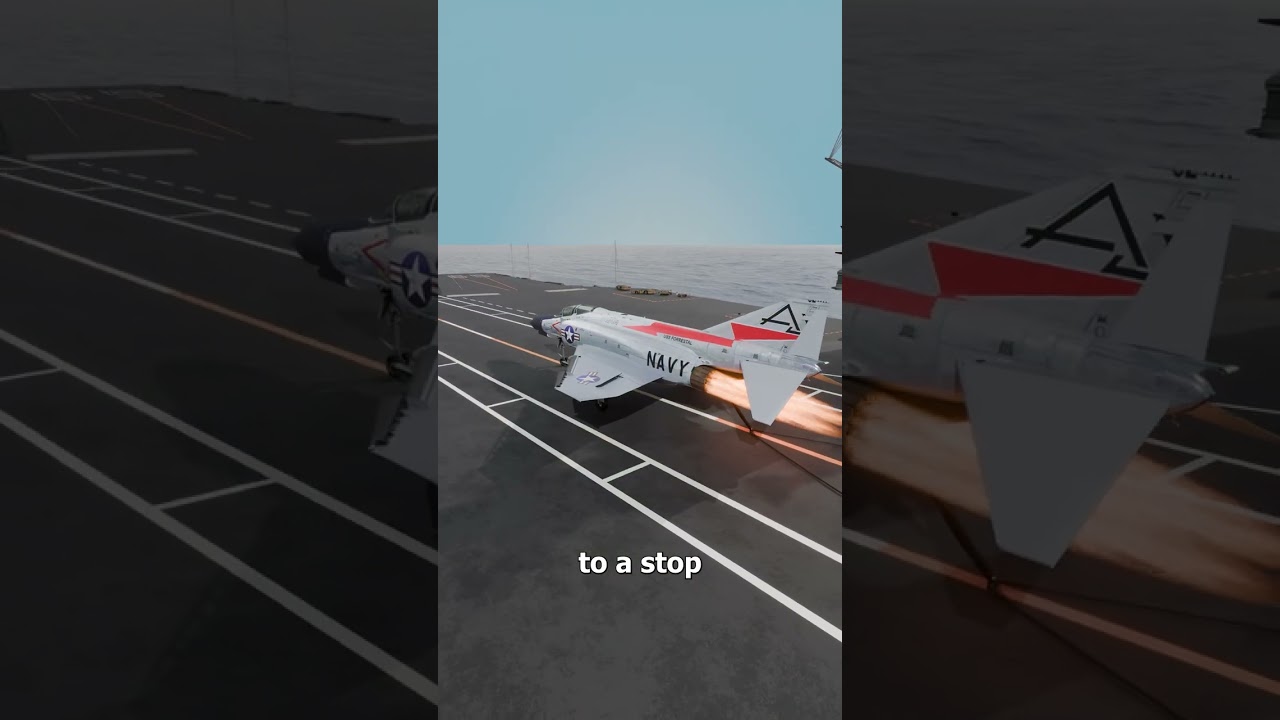 How Fighter Jets Land On Aircraft Carriers 😮