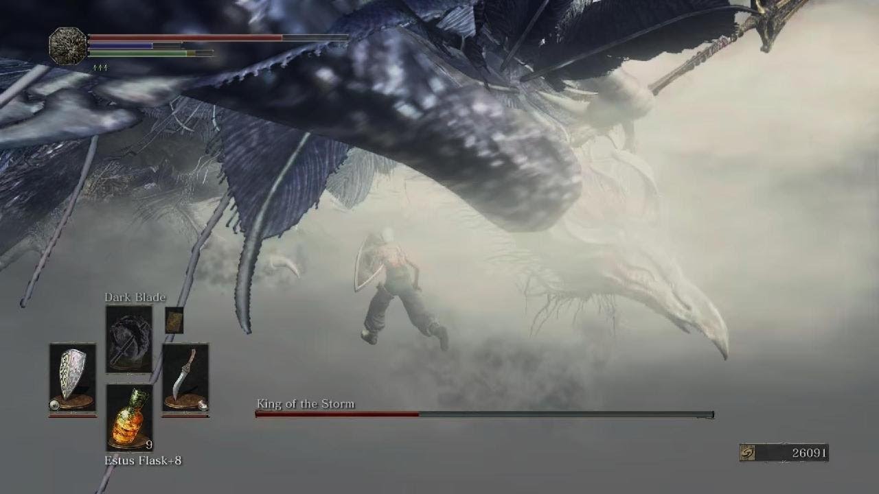 Beating Yhorm the Giant with a bandit's knife (pain)