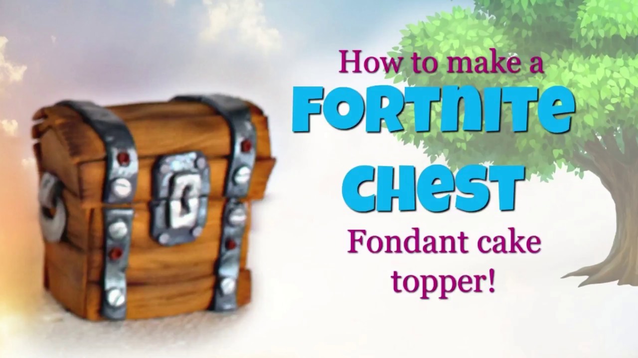 How to make a Fortnite treasure chest fondant cake topper!