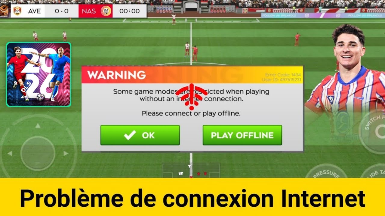Comment résoudre un problème de connexion Internet dans Dream League Soccer 2026 • DLS 26 Mobile