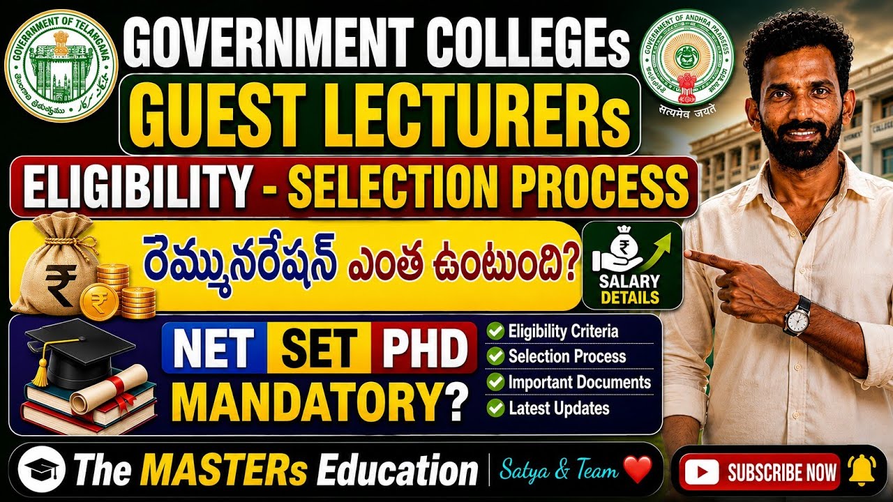 Government Degree College Guest Faculty Recruitment Notification Eligibility Salary Selectionprocess