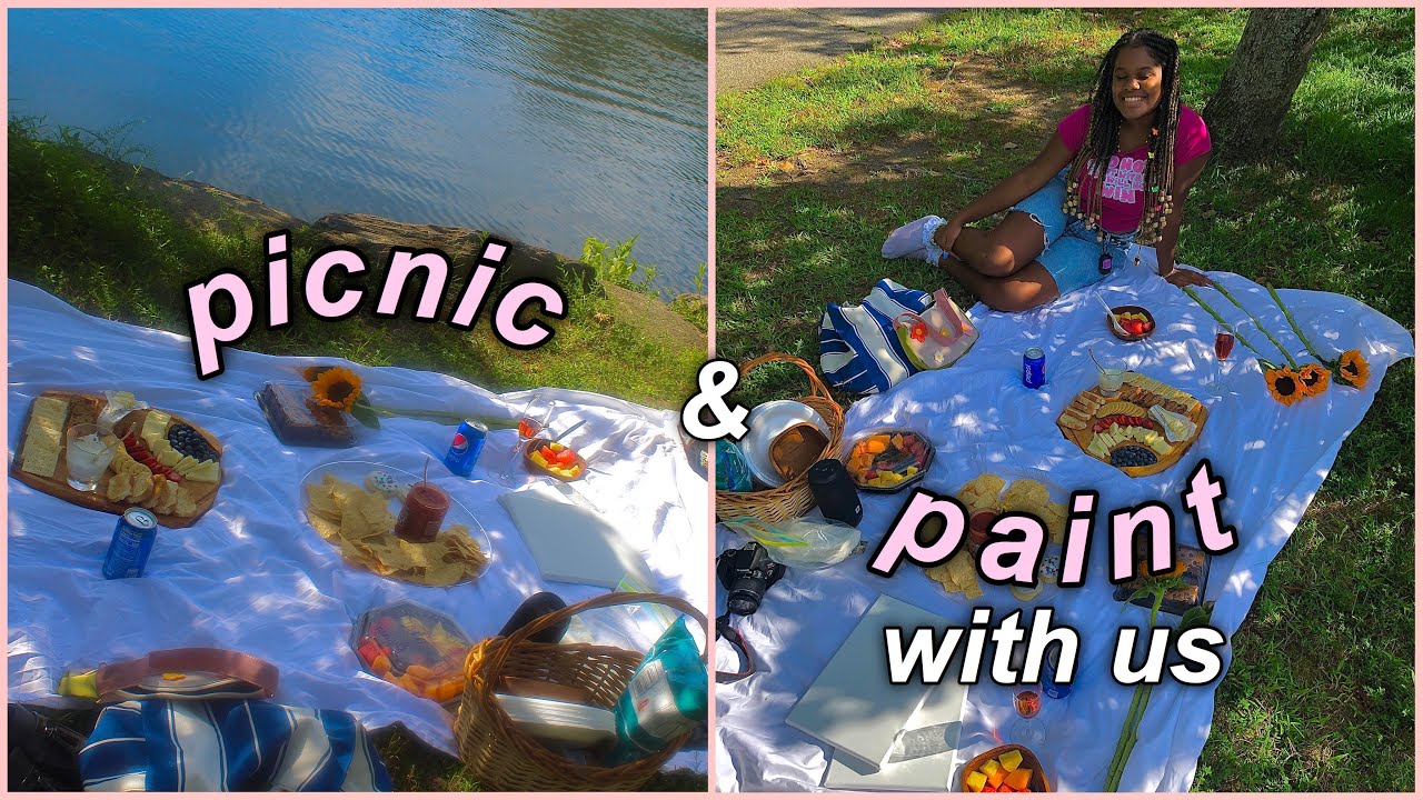 ✨picnic and paint with us! || *aesthetic* hangout w/ friends (vlog)🦋🌻