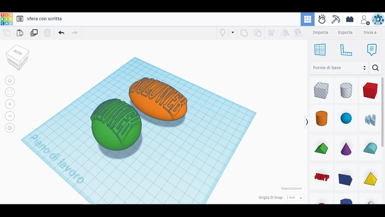Tinkercad - testo circolare