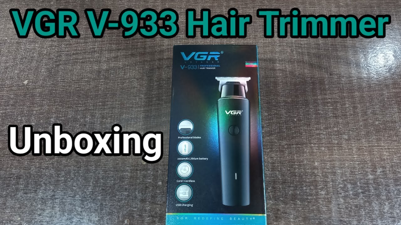 VGR V-933 Professional Hair Trimmer Unboxing | USB Type-C Charging Cable