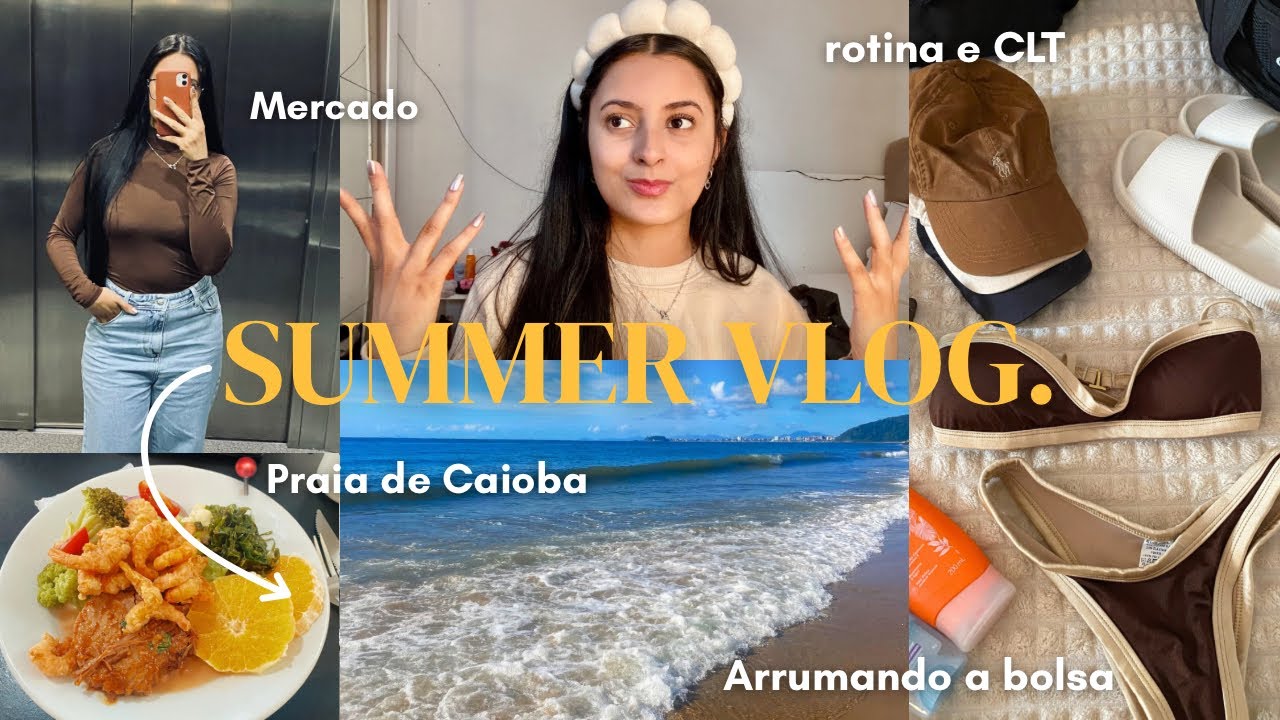 VLOG DE VIAGEM📍(Praia de Caioba - PR), biquini novo, trabalho, mercado & arrumando a bolsa