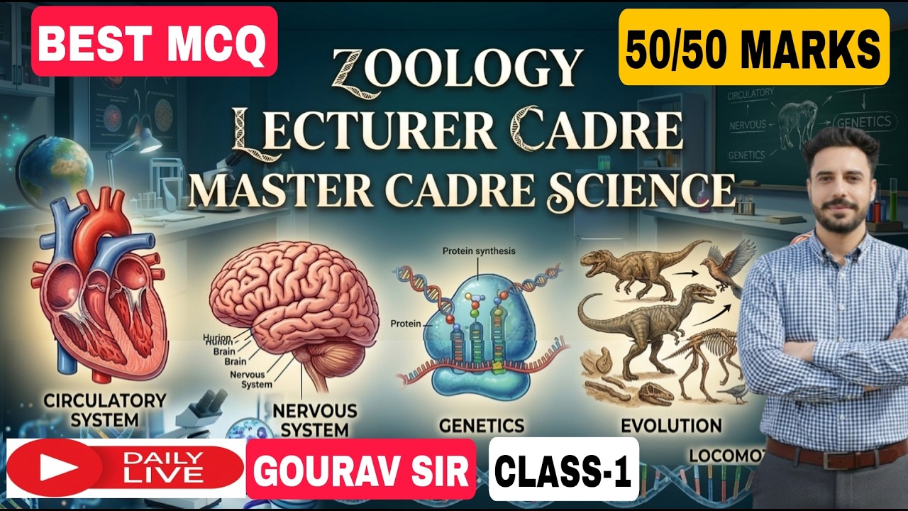 CLASS- 1 TOP MCQ ZOOLOGY I SCIENCE MASTER CADRE LECTURER CADRE I BY GOURAV SIR