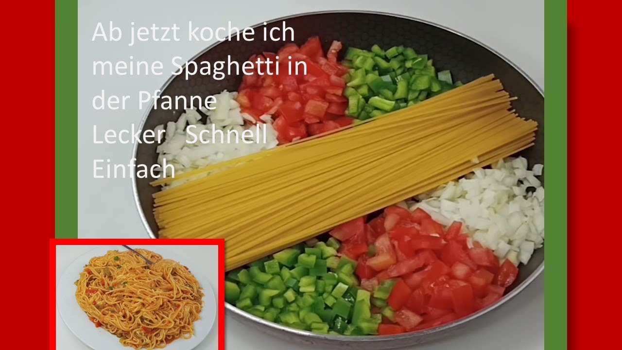 Wie man kocht. kochidee Spaghetti Gemüse Pfanne, in wenigen Minuten fertig. Schnell & lecker.