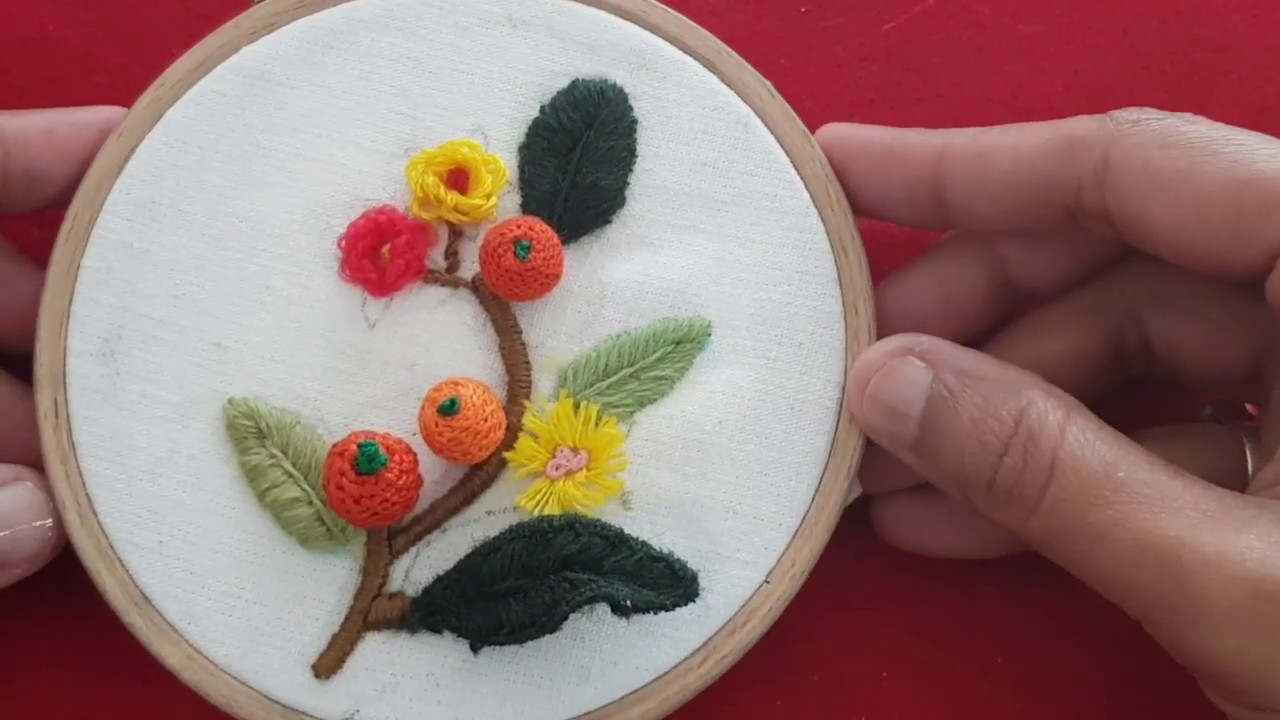 Stumpwork Tutorial (French Embroidery): Amazing 3-D Orange