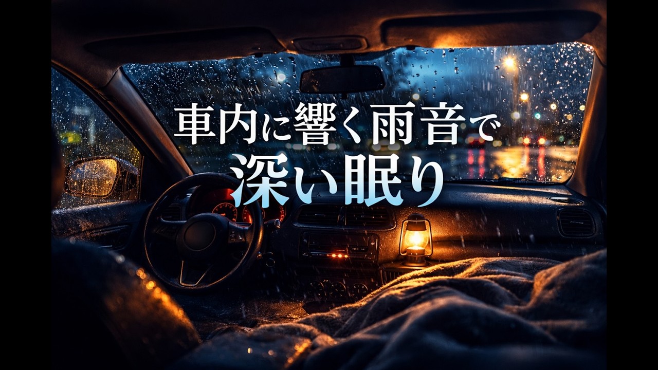 【車内に響く雨音で深い眠り】深い眠りの音_Deep Sleep Sounds 9