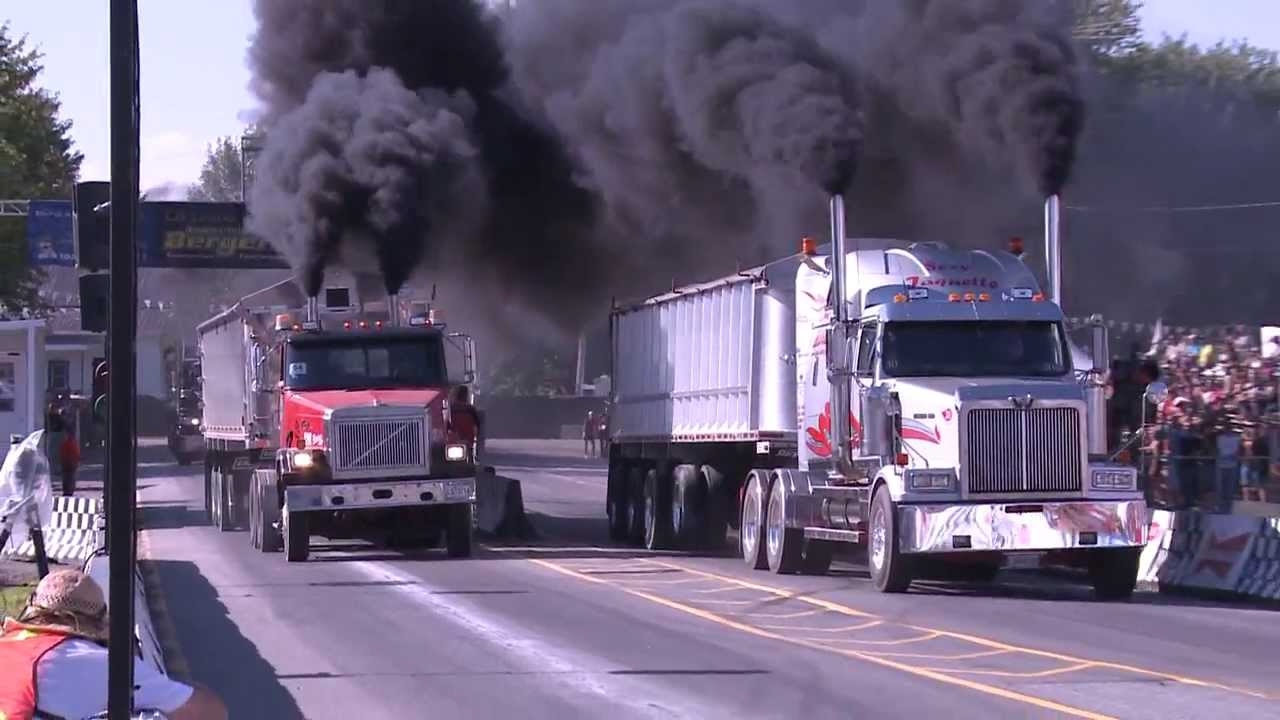 DRAG RACING Peterbilt vs Vincent Couture vs Mustang vs Kenworth vs Dodge