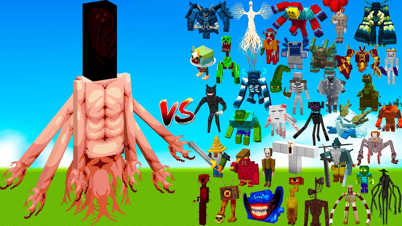 A - EYE [Doctor Nowhere] vs ALL MINECRAFT BOSSES | Minecraft Mob Battle 