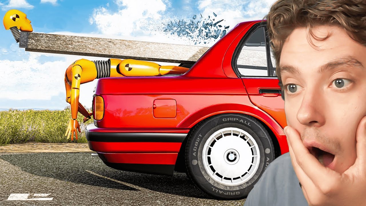 Reacting To Realistic Car Crashes in beamNG