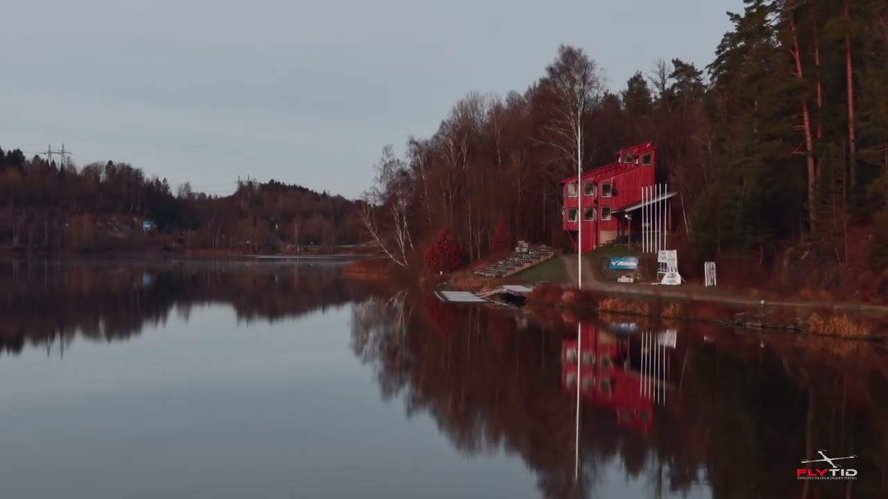 Tåkefull novembermorgen over Årungen – DJI Mini 5 Pro droneopptak | Norsk natur & stemning
