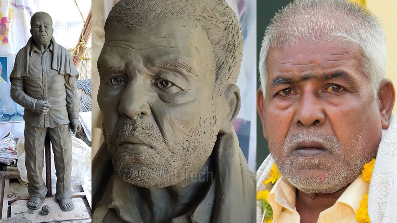 NEW CONCEPT clay modeling Sculpting old man | मूर्ति मेकिंग आर्ट Full process | Art Tech