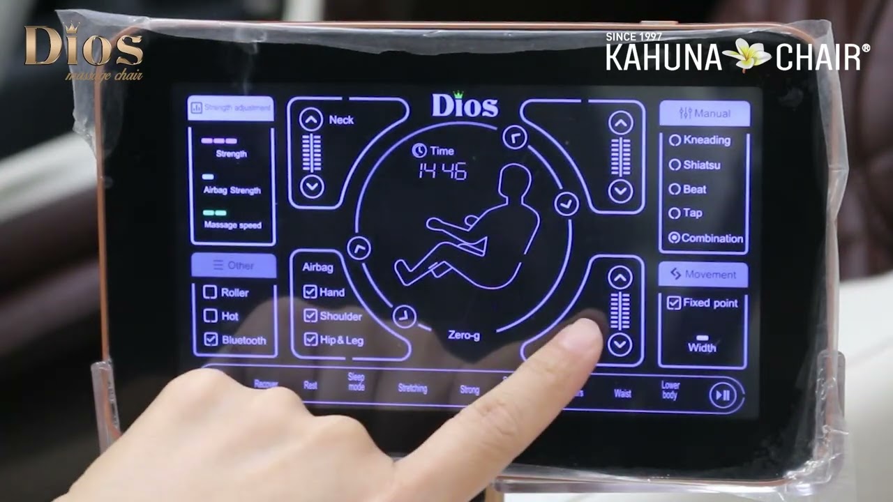 Kahuna Chair - How to use Dios 6800 LCD remote controller