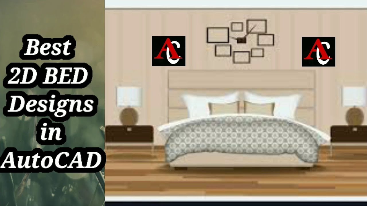 4 Best 2D Bed Designs in AutoCAD||