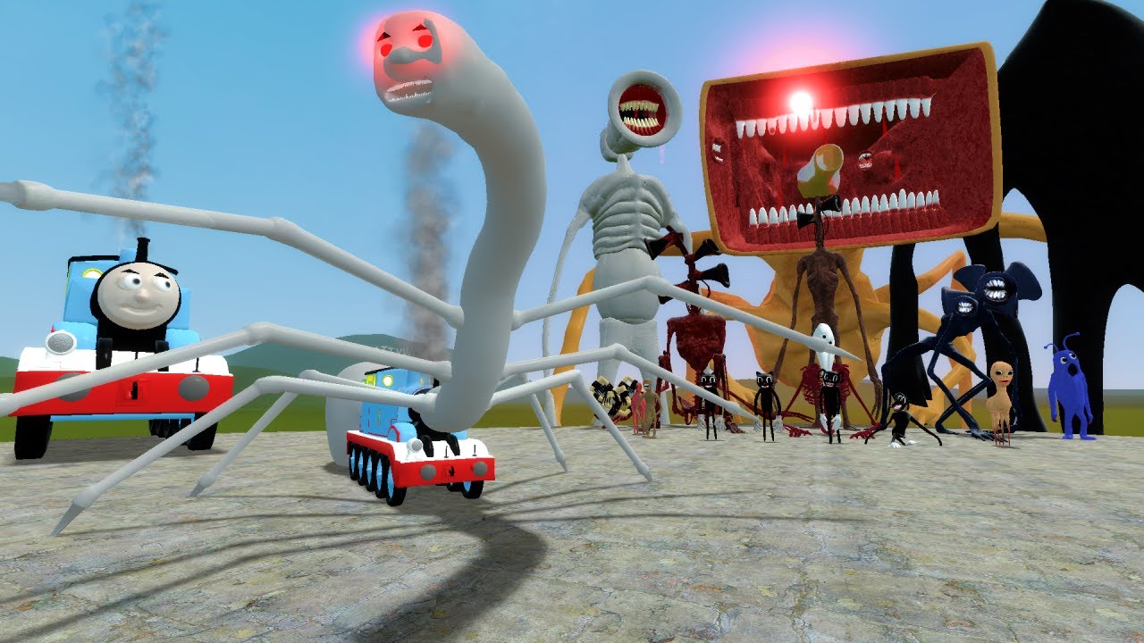 CURSED THOMAS VS TREVOR HENDERSON CREATURES!! Garry's Mod Sandbox
