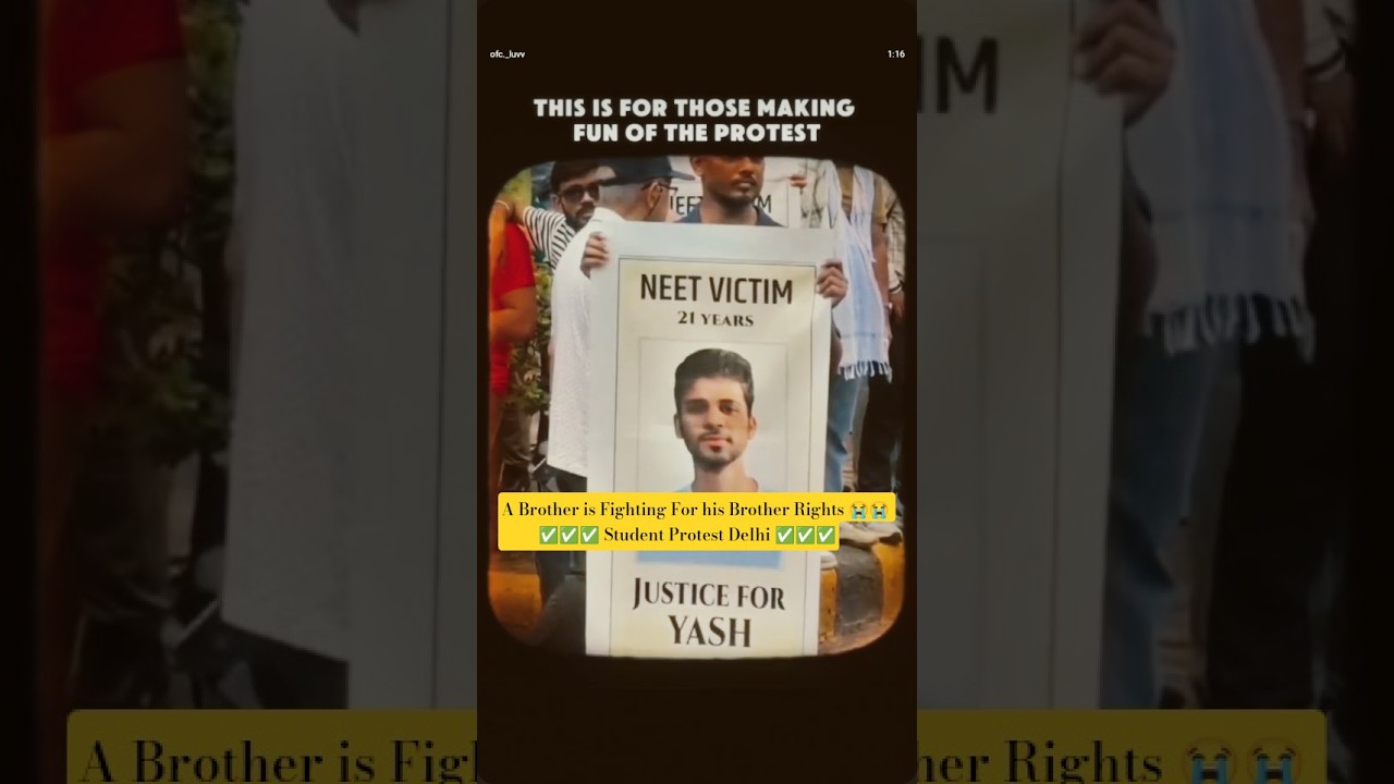 Justice For Yash 🥲🥲 || Neet Aspirants Suicide || Cjp Protest || Student Protest #neet #shortsfeed