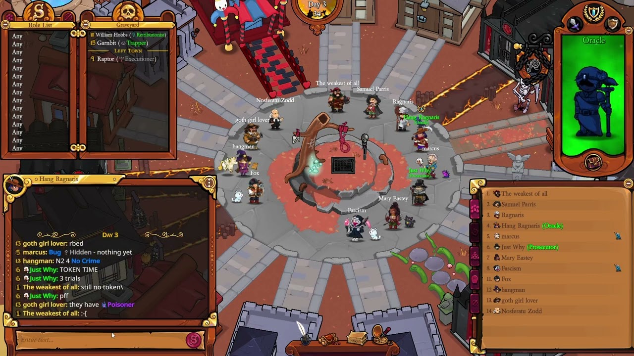 Town of Salem 2 - When you cannot confirm yourself.