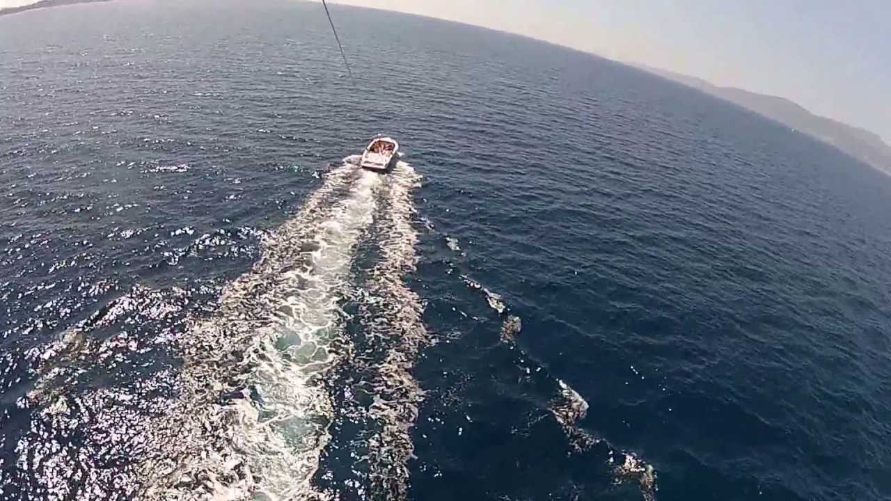 Parachute ascensionnel en corse, agosta fun beach .