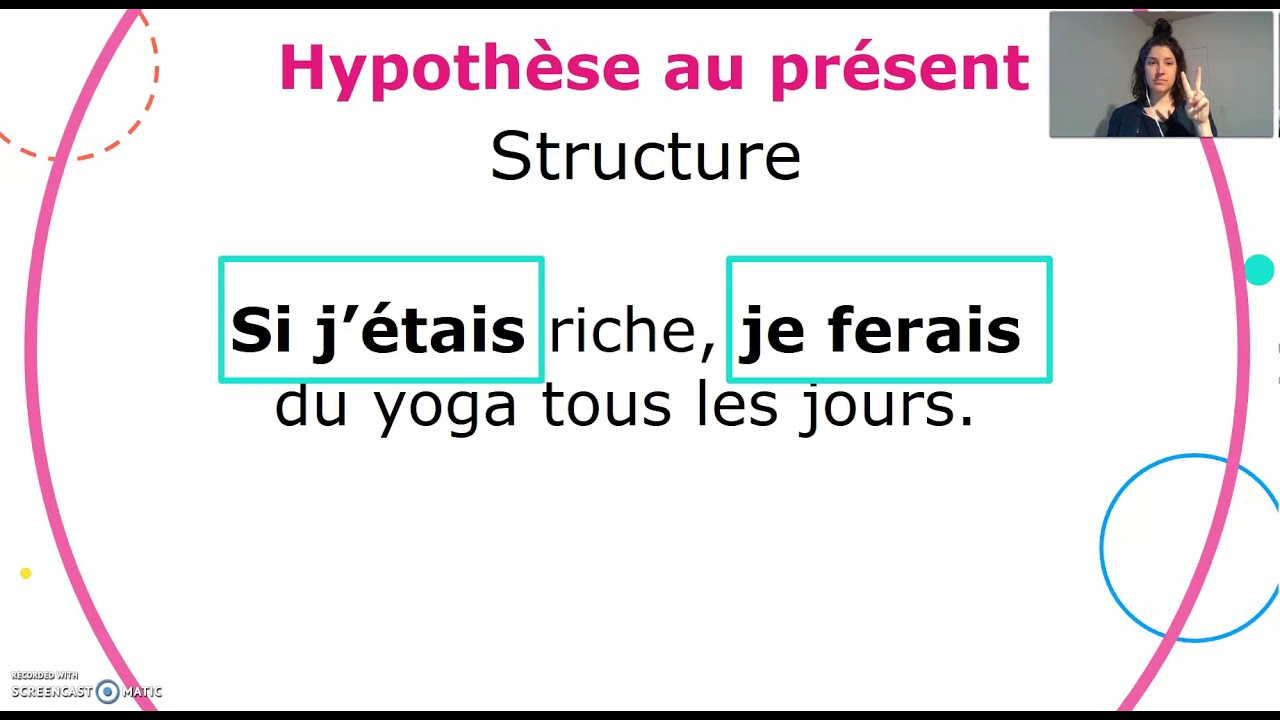 Hypothèse au présent (si + imparfait      + conditionnel)