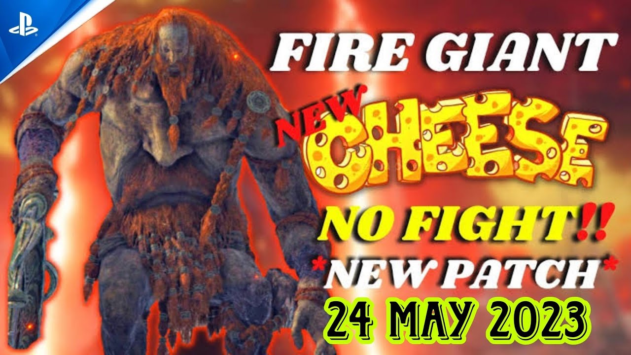 How To Defeat Fire Giant - Elden Ring Boss Gameplay Guide (no fight easy cheese)#eldenring