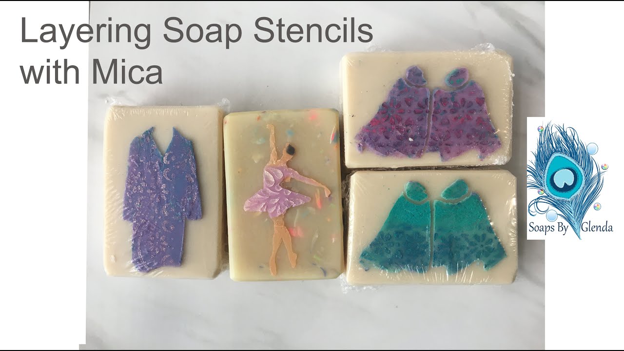 Layering soap stencils - Cold process Soap