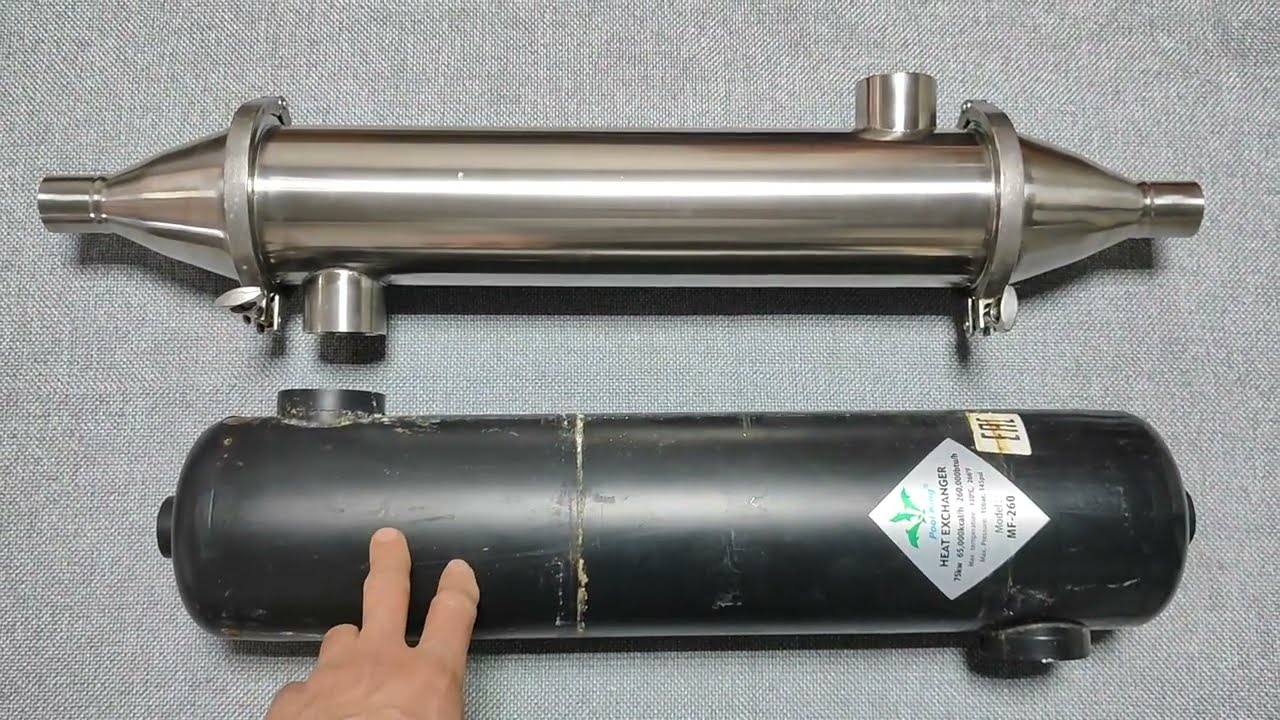 Теплообменник для бассейна с витой трубкой.