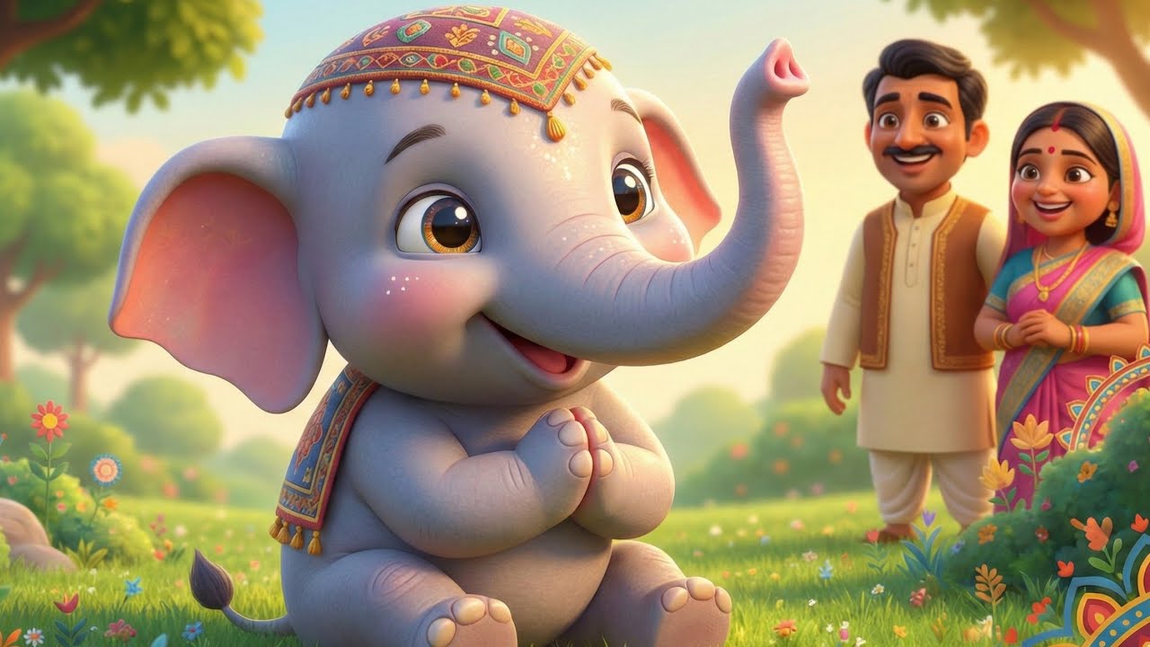 गोलू हाथी गया बाजार 🐘 | Hindi Kids Song | Cute Cartoon Rhyme
