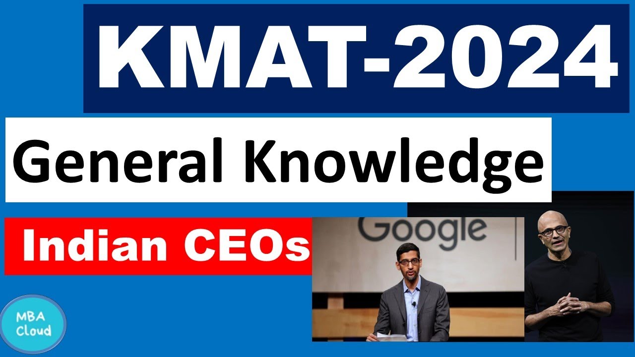 KMAT 2024| General Knowledge| Indian CEOs