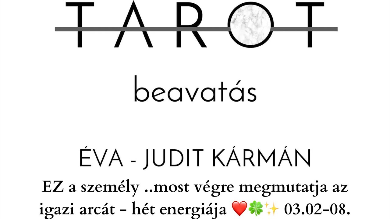 EZ a személy..most végre megmutatja az IGAZI arcát?erre számítasz?-hét energetikája❤️🍀✨ 03.02-03-08.