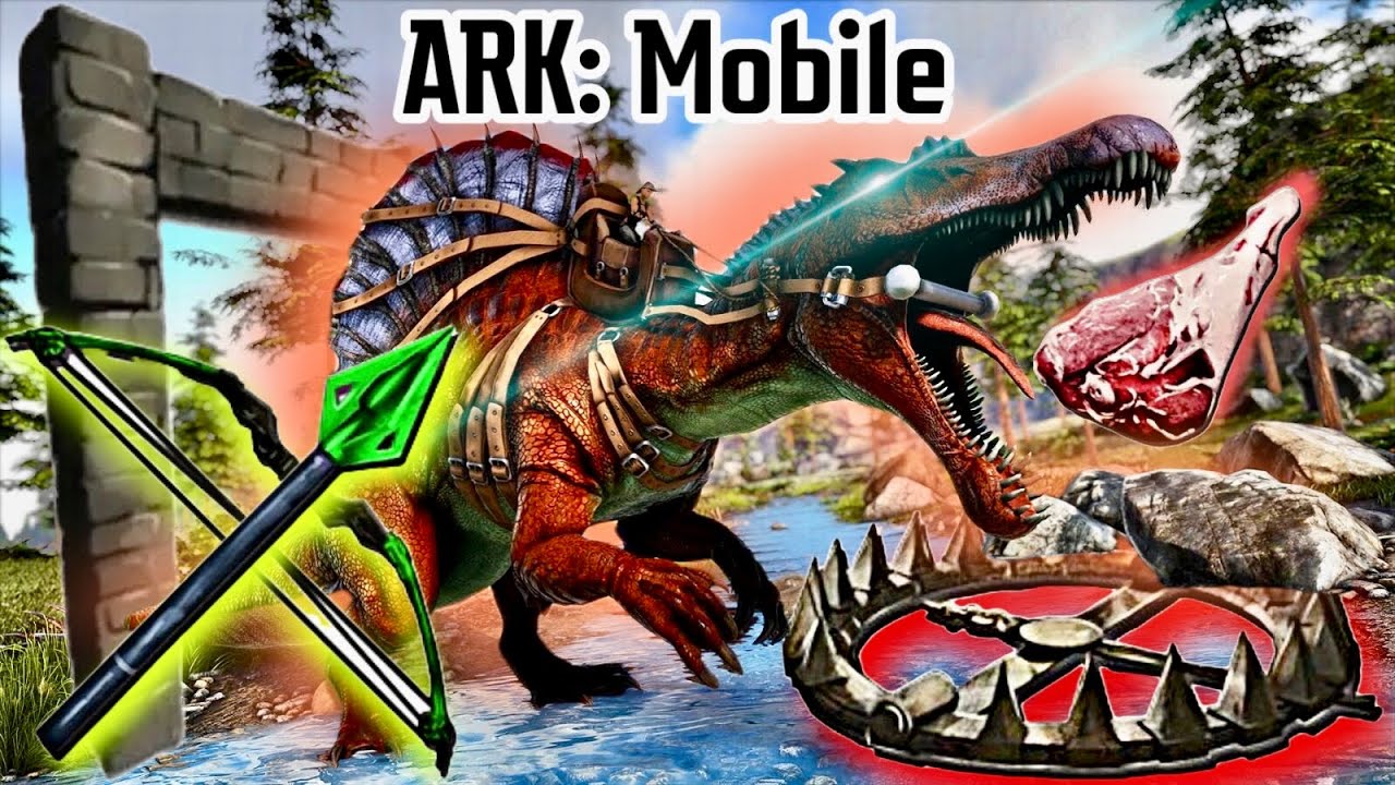 ARK: Mobile -7 Cách Bạn Bẫy Bắt Taming Spino Lãnh Chúa Non Sông