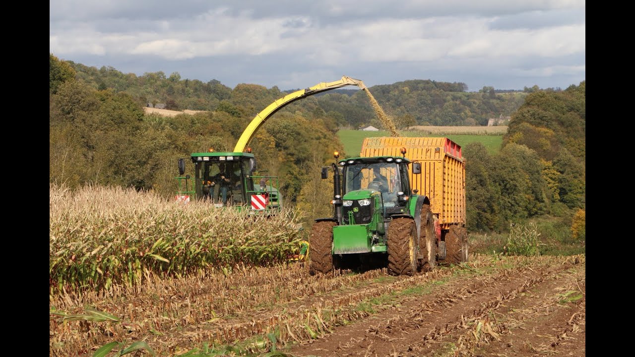 NEW JOHN DEERE 6R at work - Evrard &agrave; l'ensilage de ma&iuml;s 2012