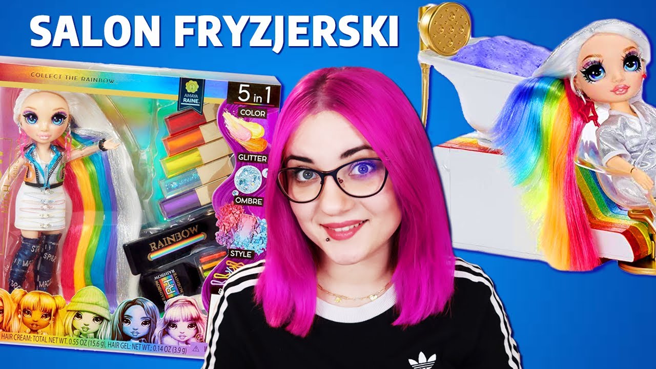 FARBUJĘ WŁOSY 🌈 Salon Fryzjerski z lalką Rainbow High 💇