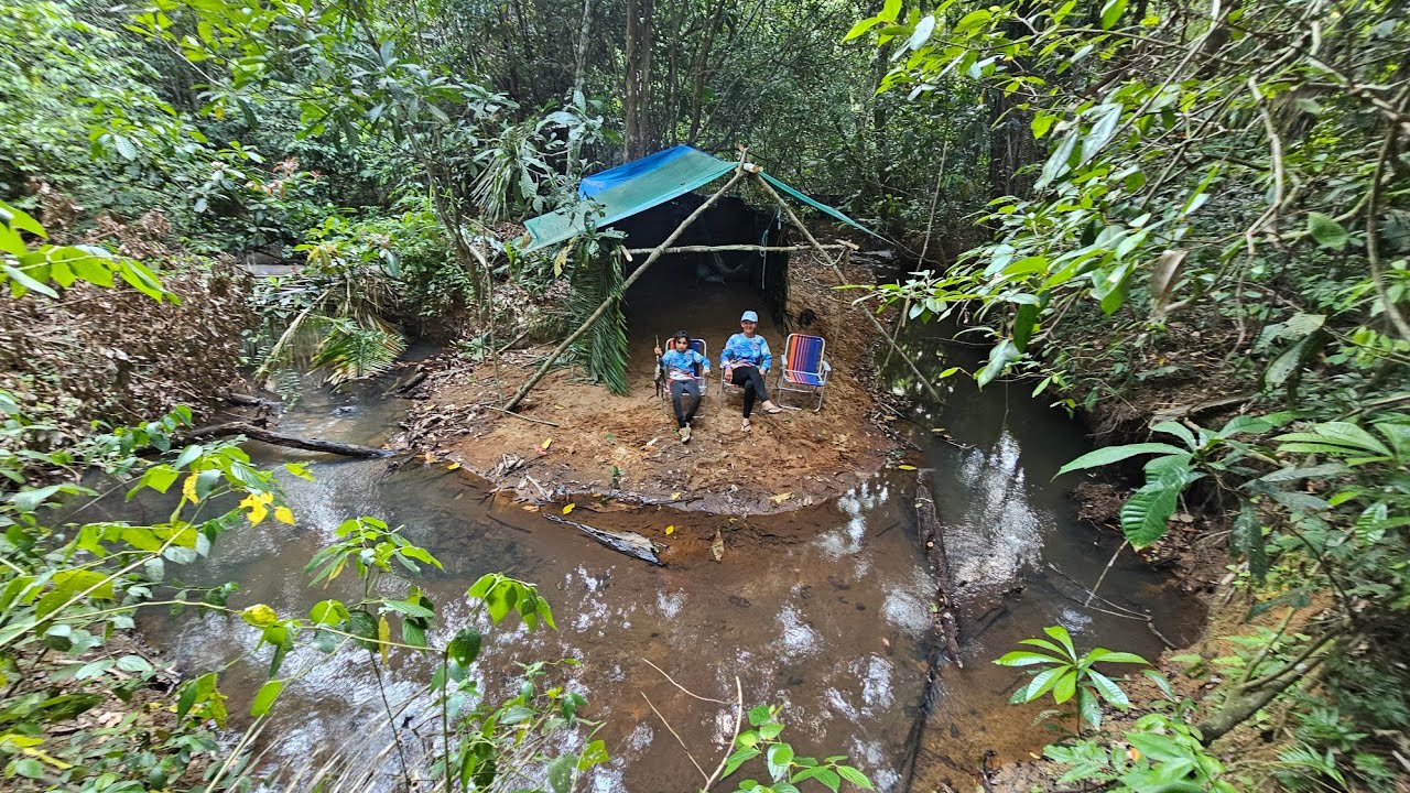 ACAMPAMENTO  SELVAGEM !!! MUITO PEIXE