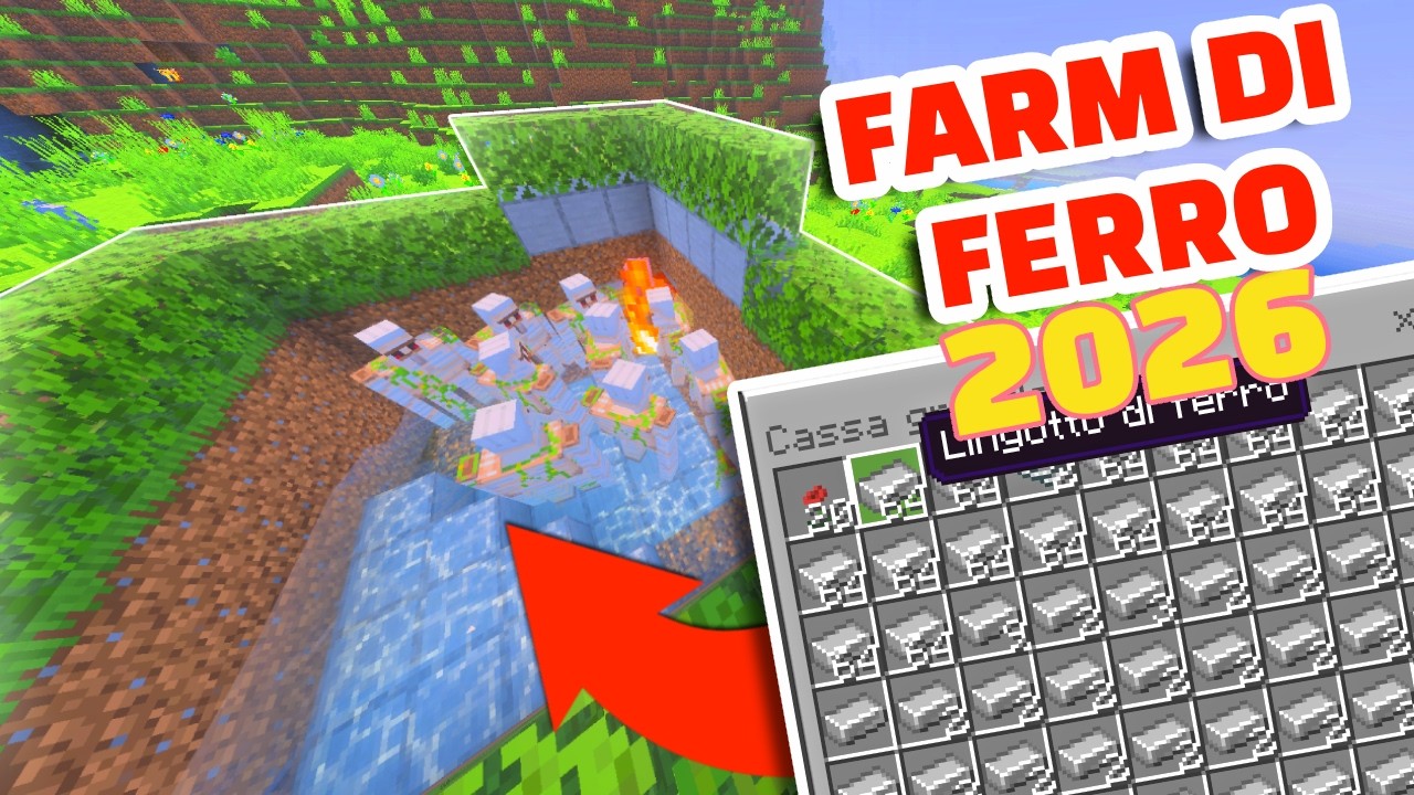 LA PIU FACILE FARM DI FERRO CHE PUOI COSTRUIRE SU MINECRAFT BEDROCK nel 2026