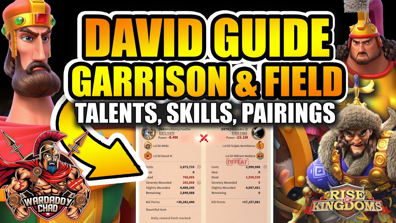 Ultimate David Guide: Best Garrison In ROK [Plus Field Guide] - Rise of Kingdoms