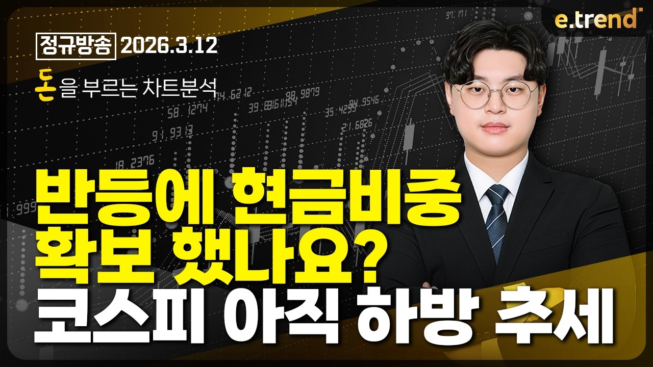 반등에 현금비중 확보 했나요? 코스피 아직 하방 추세] | 김민형 전문가