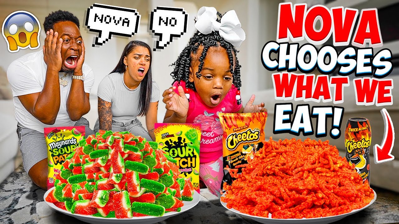NOVA CHOOSES WHAT WE EAT FOR 24 HOURS!!