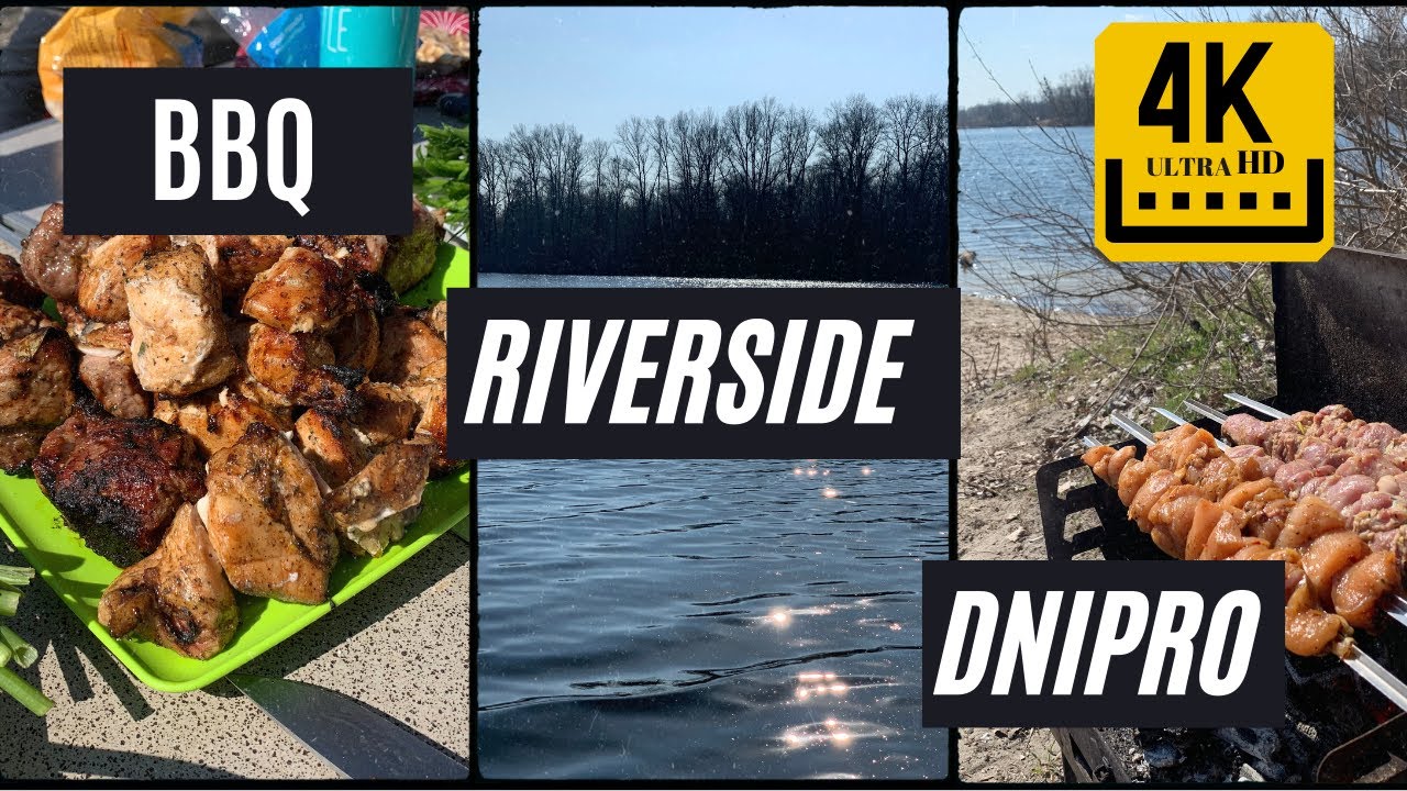 Kyiv Riverside BBQ - [4K] Dnipro Riverside Walking Tour