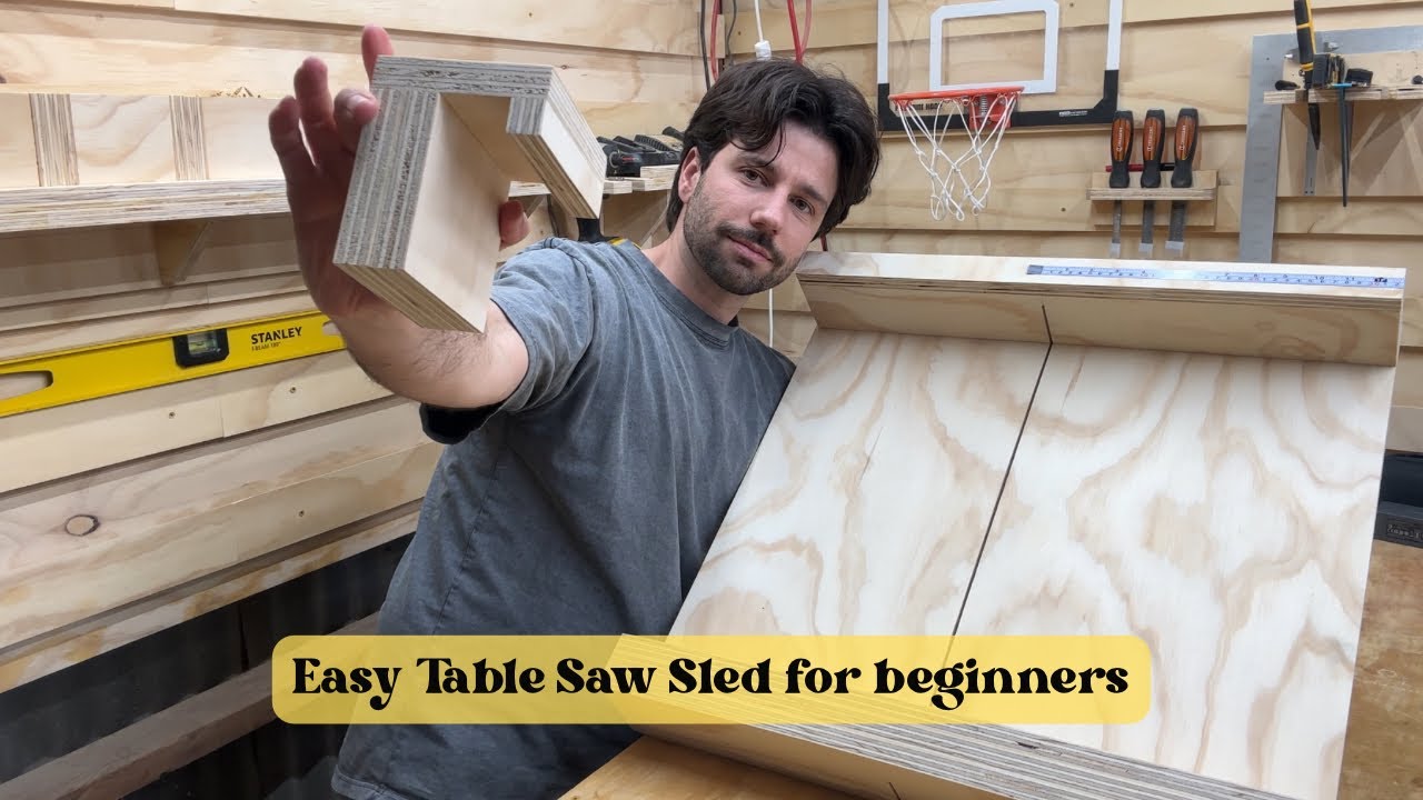 EASIEST table saw sled! Keep it simple, keep it functional🫡