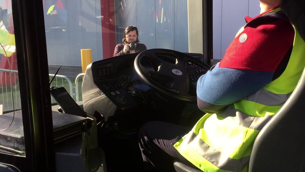 Ride aboard autonomous 'hands-free' self-driving ADL bus