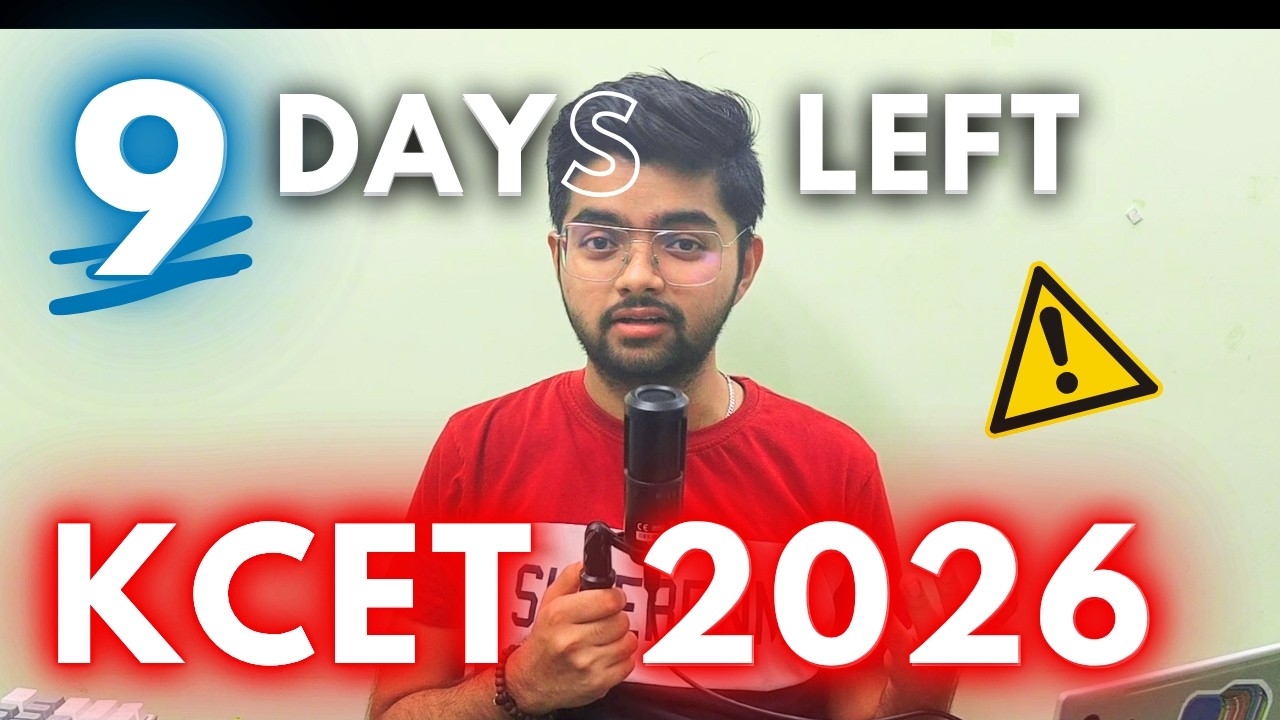 9 days left for KCET 2026, Here&rsquo;s what you should do | Crack KCET 2026