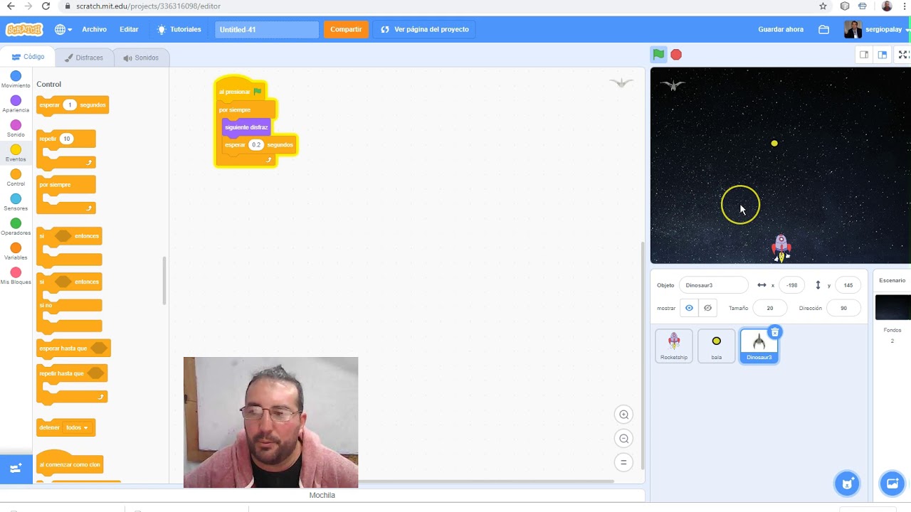 Tutorial para hacer juego de naves en Scratch 3.0 - Parte 1