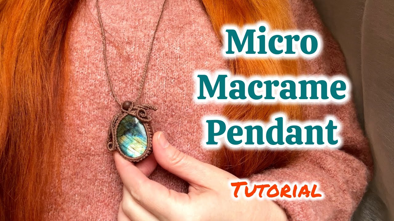 КУЛОН МАКРАМЕ с лабрадоритом. Cabochon macrame wrap. Как оплести натуральный камень. Boho style ✨